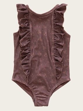 Jamie Kay | Ruffled Floral One-Piece Girls Swimsuit - Abode Rose